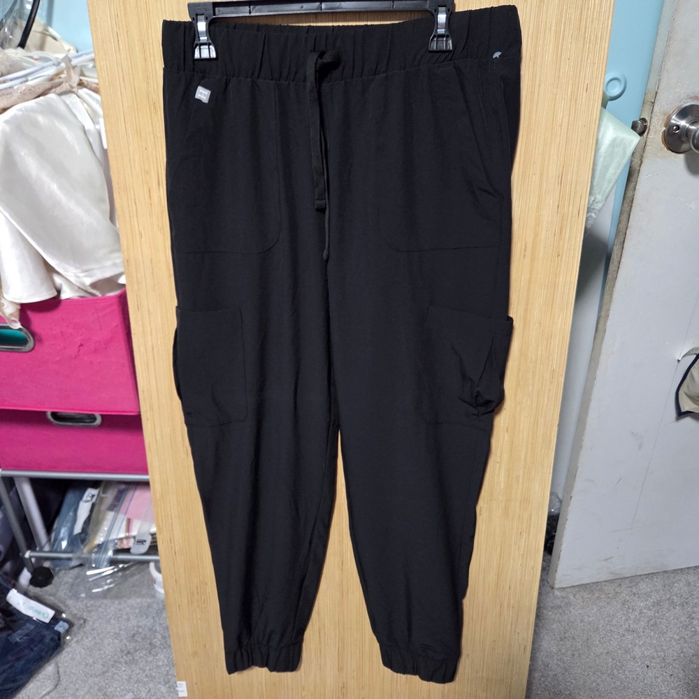 Hanes Size M Comfort Fit Jogger Pants Black‎ Drawstring Pockets Lightweight